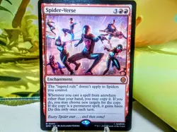Spider Verse mythic magic the gathering spider man trading card singles - Image 1