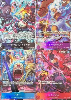 One Piece English 2nd Anniversary Set Promo 4 Card Japanese Ver. Luffy shanks - Image 1