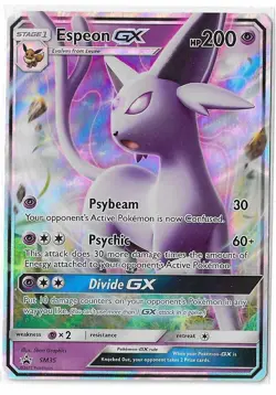 Pokemon Espeon GX TCG SM35 Sun and Moon Black Star Promo Card LP - Image 1