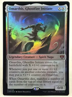 Omarthis, Ghostfire Initiate NM/M* FOIL Commander Masters 0708 mtg -UnltdCards - Image 1