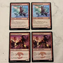 Magic the Gathering MTG Monastery Swiftspear Play Set Of 4 Cards - Image 1
