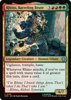 Rhino, Barreling Brute (FOIL) x1 - MTG Marvel's Spider-Man SPM #140 - Image 1