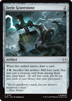 Eerie Gravestone (FOIL) x1 - MTG Marvel's Spider-Man SPM #163 - Image 1