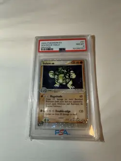 2003 POKEMON EX DRAGON #91 GOLEM EX-HOLO PSA 8 - Image 1