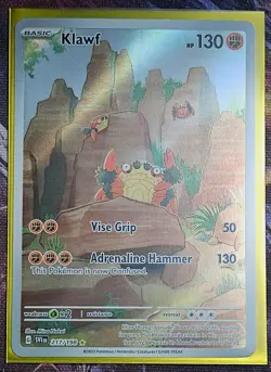 Klawf 217/198 ILLUSTRATION RARE HOLO Scarlet & Violet Base Set Sv01 Pokemon NM - Image 3