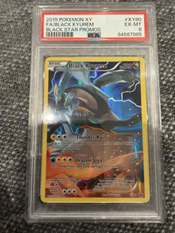 Pokemon Black Kyurem XY80 Full Art Black Star Promo 2015 PSA 6 - Image 1