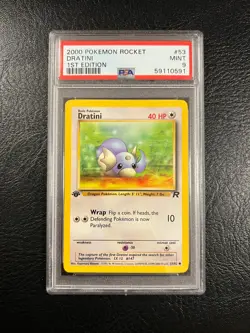 2000 Pokemon Rocket #53 - Dratini - Mint - 1st Edition - PSA 9! - Image 1