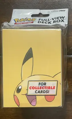 Ultra Pro Pokemon Supplies - Full View Deck Box - PIKACHU - New - Image 1