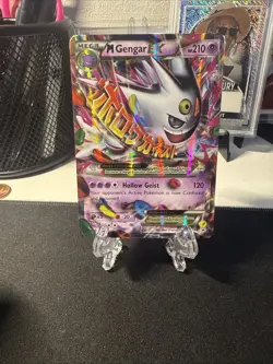 2016 Pokemon Mega Gengar EX Promo XY166 Black star LP+ - Image 1