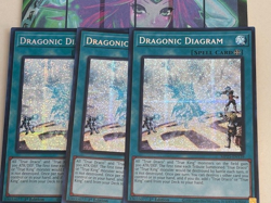 Yugioh 3x Dragonic Diagram MP25-EN139 2025 Mega-Pack Prismatic Secret PSR 1st NM - Image 1