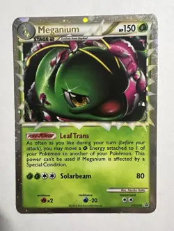 Meganium Prime HGSS08 Black Star Promo Holo Pokemon Card HP - Image 1