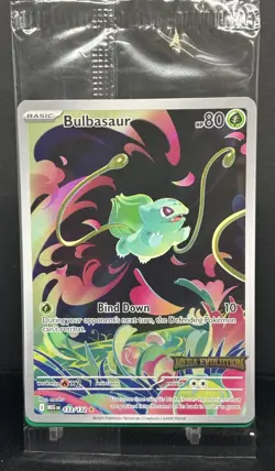 Pokemon Card Bulbasaur 133/132 - Mega Evolution Stamped Promo Sealed - Image 1