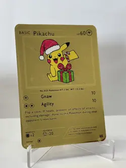 Pikachu HP60 Metal Pokemon Card-Collectible Gift Display - Image 1
