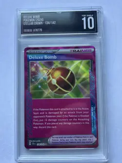 Pokemon Deluxe Bomb Card Trainer Stellar Crown #134/142 Graded 10 Top shelf - Image 1