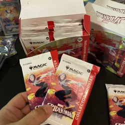 Magic The Gathering MTG Marvel Spiderman 2 SEALED Collector Booster Pack IN HAND - Image 2