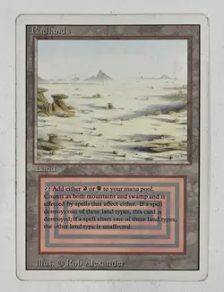 Badlands Revised MP Moderate Play MTG Magic The Gathering - Image 1