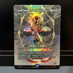 MTG Iron Spider, Civil Warrior (Borderless, FOIL) - Alibou, Ancient Witness 0039 - Image 1