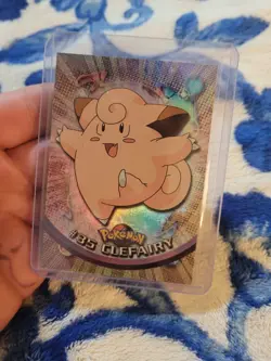 1999 Topps Pokemon #35 Clefairy TV Animation Edition Rainbow HOLO FOIL - Image 1
