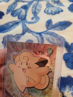 1999 Topps Pokemon #35 Clefairy TV Animation Edition Rainbow HOLO FOIL - Image 4