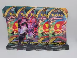 Pokemon TCG Sword & Shield Darkness Ablaze (5) Sleeved Booster Packs - Image 1
