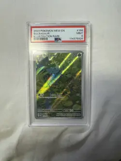 Pokemon Bulbasaur 151 MEW EN Illustration Rare #166 PSA 9 Mint - Image 1