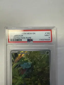 Pokemon Bulbasaur 151 MEW EN Illustration Rare #166 PSA 9 Mint - Image 2