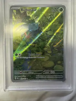 Pokemon Bulbasaur 151 MEW EN Illustration Rare #166 PSA 9 Mint - Image 3