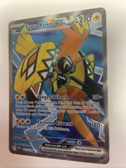 Tapu Koko ex 222/182 Full Art Ultra Rare Pokemon 2023 Paradox Rift NM Free Ship - Image 1