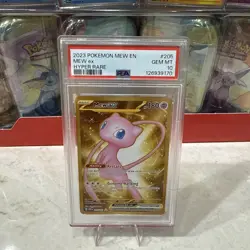 2023 POKEMON MEW EN-151 HYPER RARE #205 MEW EX PSA 10 - Image 1