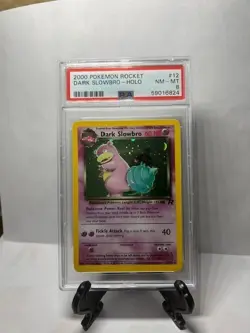 2000 Pokemon Team Rocket Holo Dark Slowbro 12/82 NM-MT PSA 8 - Image 1
