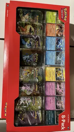 2025 Pokemon Prismatic Evolutions Mini Tins 8-Pack (Costco Exclusive) Sealed - Image 1
