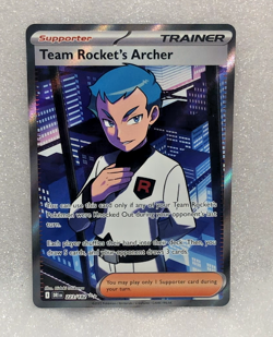 Team Rocket's Archer 223/182 Sv10: Destined Rivals Holo Rare Pokemon TCG NM - Image 1