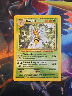 Pokemon Beedrill 017/102 Base Set Rare LP - Image 1