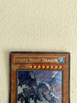 YUGIOH White Night Dragon ANPR-EN092 2009 Secret Rare HP / Damaged - Image 4