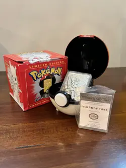 Pokemon Mewtwo 23k Gold Plated Trading Card Pokeball Burger King - Image 1