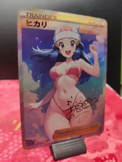 Pokemon Dawn (Hikari) Anime Waifu Sexy Doujin ACG DIY Trainer Art card - Image 5