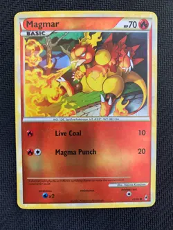 Magmar 62/95 Reverse Holo Pokemon Card - Call of Legends set - 2011 - LP - Image 1