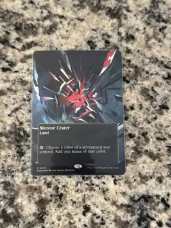 Meteor Crater (Borderless - FOIL) - Edge of Eternities - Steller Sights - MTG - Image 1