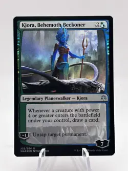 Kiora, Behemoth Beckoner 232/264 Foil Prerelease War of the Spark WAR MTG NM - Image 1