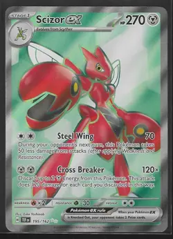 Scizor Ex 195/162, Temporal Forces, Pokemon, NM - Image 1