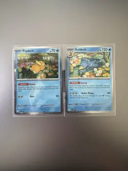 Pokemon TCG (PAIR) Psyduck 007 + Golduck 008 - Black Star Promo - Mega Evolution - Image 1