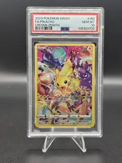 2023 Pokemon Crown Zenith Pikachu Full Art Secret Rare #160 PSA 10 GEM MINT - Image 1