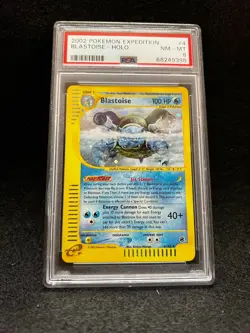 Pokemon BLASTOISE 4/165 (Holo Rare) Expedition PSA 8 - Image 1