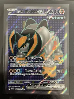 Iron Boulder ex 192/162 Ultra Rare Pokemon 2024 Temporal Forces NM - Image 1