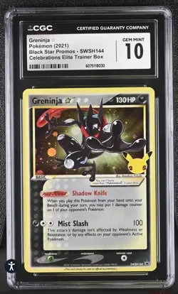 Pokemon Celebrations Gold Star promo - SWSH144 CGC GEM MINT 10 - Image 1