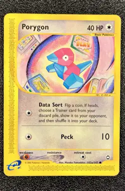 Porygon - Aquapolis E-Reader Regular Common 103a/147 (2002) Pokemon TCG - Image 1