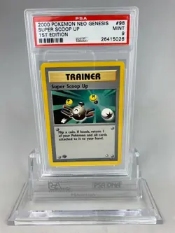 PSA 9 Mint Pokemon 1st Edition Super Scoop Up Neo Genesis - Image 1
