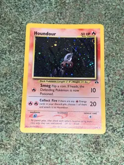 Pokemon TCG Houndour 5/75 Holo Unlimited Neo Discovery MP - Image 1