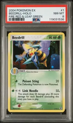 2004 Pokemon Ex Fire Red & Leaf Green Beedrill-Holo 🐝 #1 PSA 8 🐝 (NEW CERT) - Image 1
