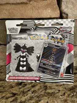 POKEMON White Flare Tech Sticker Collection 3 Pack Gothitelle Black Bolt Rare🔥 - Image 1